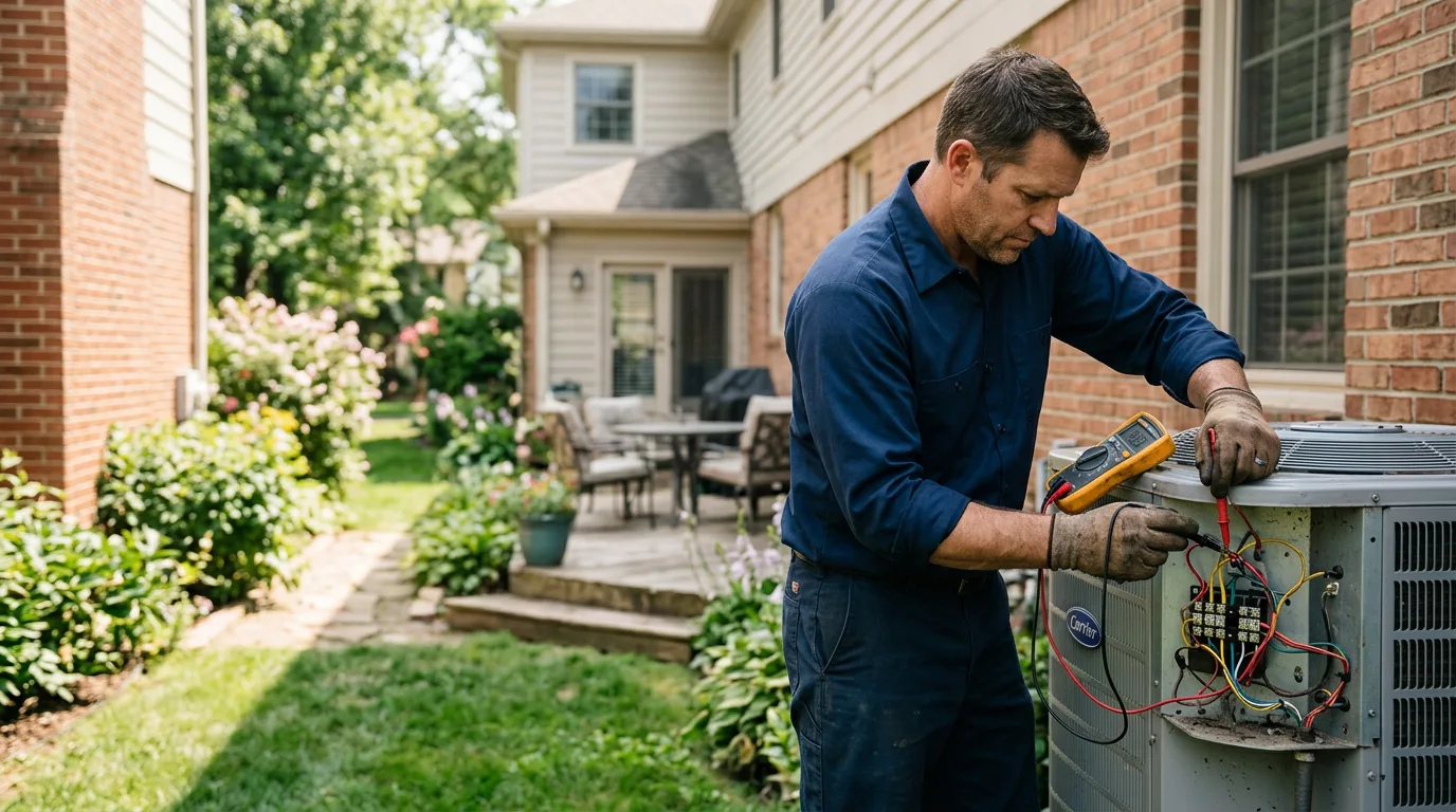 HVAC technician working near Drifting, PA